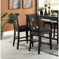 thumbnail image 6 of Simple Gray Counter Height Dining Chairs / X Back Design and Cushioned Seats, 6 of 6