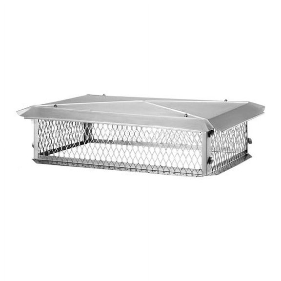 HY C BT1749K BigTop Multi Flue Chimney Cover Stainless Steel 8 H x 17 x 49 with Minimum 20 x 52 Required Overall Chimney Dimension