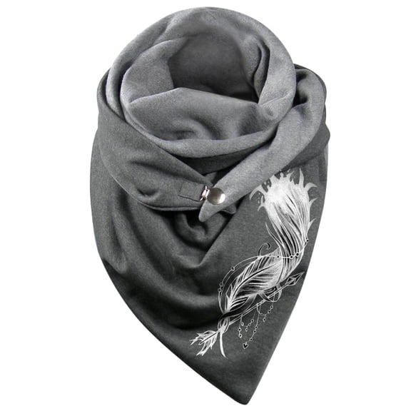 uvwlwu Scarf for Women, Stylish Women Bohemian Print Shawl Wrap for Elegant Winter Fashion Accessory with Warm Soft Cozy Feel(Grey,One Size)