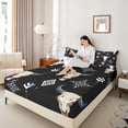 thumbnail image 4 of jejeloiu Boho Tribal Full Size Sheets,Rustic Bull Skull Bed Sheets,Abstract Aztec Geometric Sheet Sets For Men Women,Ultra Soft Home Decor,4 Pieces, 4 of 7