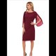 thumbnail image 1 of Vestidos de para Mujer, con Mangas Abullonadas, para Fiestas, Bodas y Cócteles Vino Tinto S, 1 of 7