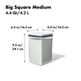 thumbnail image 4 of OXO POP Container 4.4-Qt Medium Big Square Food Storage Container, White, 4 of 14
