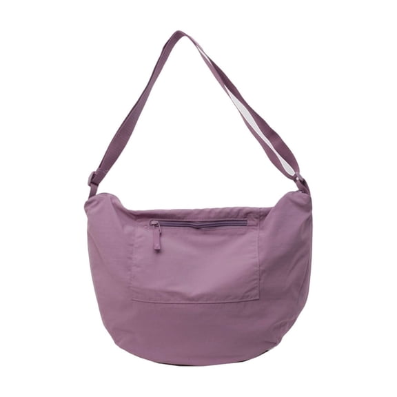 Women's Waterproof Nylon Crossbody Bag - Large Capacity Tote for Daily Use, Lightweight Casual Shoulder Bag with Detachable Strap, Perfect for Work, , Travel and Shopping Purple