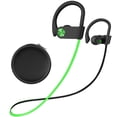 thumbnail image 1 of Stiive Bluetooth Headphones, 5.3 Wireless Sports Earbuds IPX7 Waterproof with Mic, Stereo Sweatproof in-Ear Earphones, Noise Cancelling Headsets for Gym Running Workout, 16 Hours Playtime - GreenBlack, 1 of 5