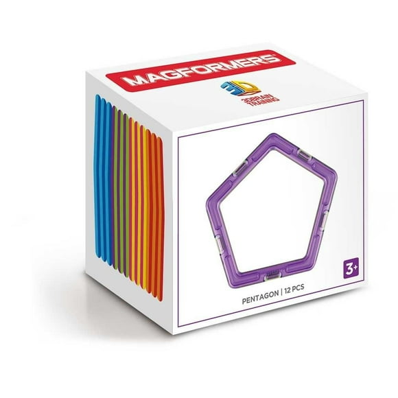 Magformers 12-Piece Pentagon Building Set, Rainbow