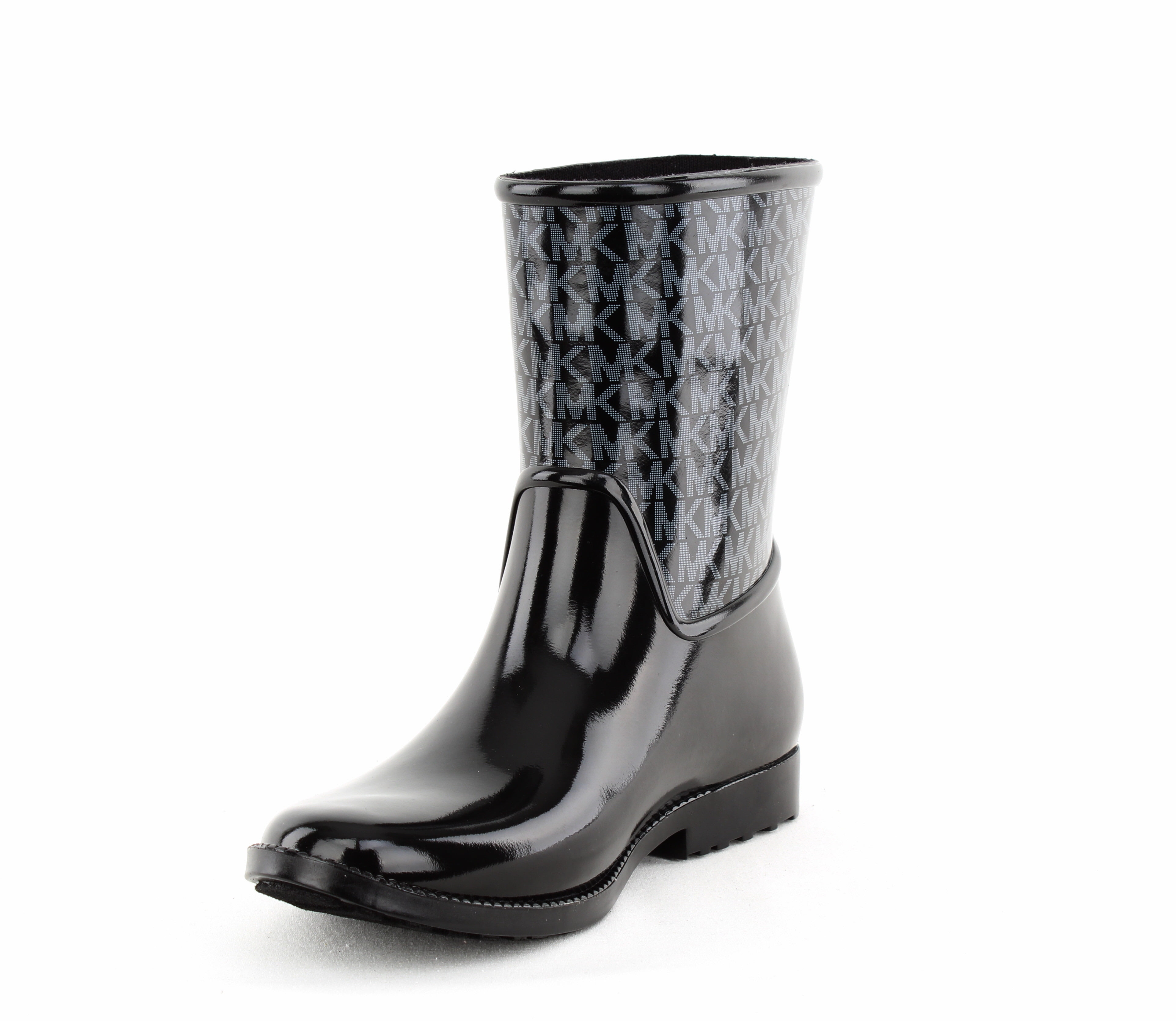 Womens MICHAEL Michael Kors Sutter Rainbootie Rain Boots, Black, 8 US /  38.5 EU 