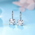 thumbnail image 2 of Hypoallergenic Pro Pure Titanium Cubic Zirconia Dangle Hoop Earrings,Lightweight Drop Earrings Round Lustrous Zirconia for Women Sensitive Ears[w776], 2 of 2