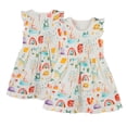 thumbnail image 4 of Qudderr Robe d'Été Sans Manches pour Filles 2-7T Robe Princesse Décontractée Imprimée en Coton pour Tout-Petits Enfants, 4 of 9