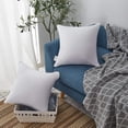 thumbnail image 3 of Leeden Insertos de almohada de 20 x 20 (juego de 2) - Insertos de almohada con funda 100% algodón - Insertos de almohada de sofá interior cuadrados de 20 pulgadas - Par de insertos de almohada decorat, 3 of 5