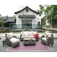 thumbnail image 2 of Moda Furnishings 5 Seater Patio Wicker Sofa Set in the Outdoor, 5 pieces, Grey, 2 of 10