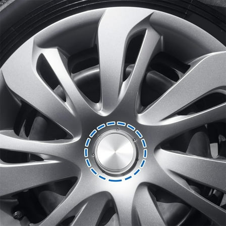 Acaige 4X For Wheel Center Cap Universal Rim Chrome Hub Cap 60Mm No Logo Silver Base