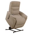 thumbnail image 4 of Fauteuil Inclinable en Tissu avec Port USB en Tan, 4 of 13