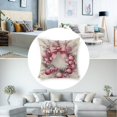 thumbnail image 2 of Christmas wreath, pink, ornamentslinen toss pillowcase decoration pillowcase gifting preferred 24x24 inch cushion cover sofa pillowcase sofa bedroom living room car, 2 of 6