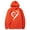 Orange, variant on SYMOID Womens Orange Pullover Hoodie - 100% Polyester, Heart & Handprint Graphic, Kangaroo Pocket, Cozy for Fall Winter, Adjustable Drawstring (S-XL),Size S