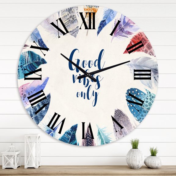 Designart 1 in Quartz Bohemian Wall Clock