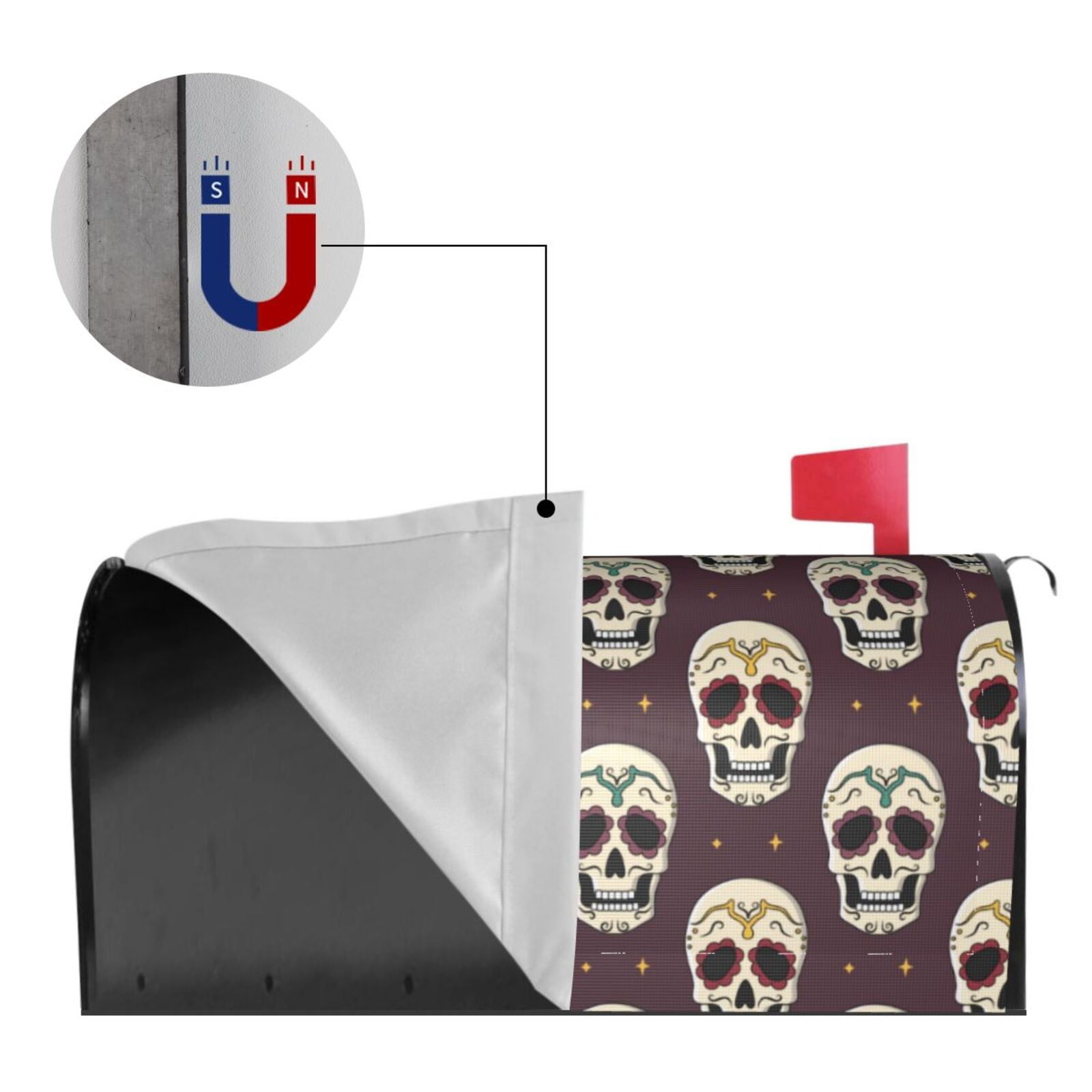 Kdxio Magnetic Mailbox Cover 21x18 in Mailbox Cover Outdoor Decoration Holiday Mailbox Covers for Home Garden Yard-21x18 in