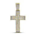 thumbnail image 1 of Pendentif Croix Diamant Ronde en Or Jaune 10kt 7/8 Cttw, 1 of 1