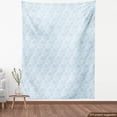 thumbnail image 4 of Ambesonne Abstract Fabric by the Yard Upholstery, Modern Art Feather in Wind, 5 Yards, Soft Blue Off White, 4 of 5