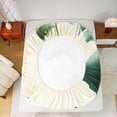 thumbnail image 5 of Homewish Rustic Lotus Twin Sheet Sets,Modern Aesthetic Art Twin Fitted Sheet,Green Lotus Leaves Flat Sheet For Girls Kids,Microfiber Bedroom Decor,3-Piece, 5 of 7