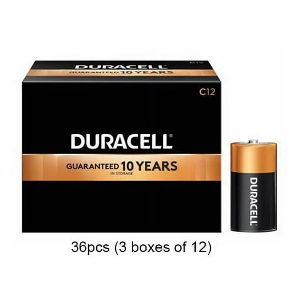 36-Pack C Duracell Coppertop Alkaline Batteries (MN1400)