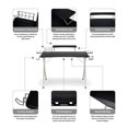 thumbnail image 3 of Essentials ESS-1100-WHT-BLK X-Frame Bureau de Jeu&44; Blanc, 3 of 5