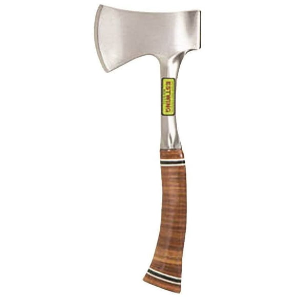 Estwing E24A Camp/Scout Axe With Shealth, 14 in OAL, Leather Grip