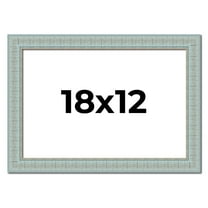 18x12 Frame Blue Teal Distressed Solid Wood Picture Frame | 1.625 Inch Moulding Width | Sonoma Blue