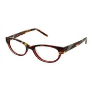 ELLEN TRACY Eyeglasses KARDISTA Wine Amber 53MM