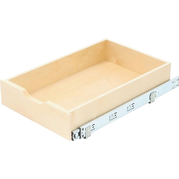 Knape & Vogt Wood Drawer Box Pull Out Cabinet Organizer - Soft Close - 5 x 14.88 x 22 In — Home & Garage Storage, Stackable Design