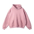 thumbnail image 3 of XIAONU Mens Hoodies Solid Color Drawstring-Free Pocket Hoodie Long Sleeve Casual Loose Pullover Hooded Sweatshirt, 3 of 7