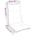 thumbnail image 4 of vidaXL Highback Chair Cushions 2 pcs Cream Oxford Fabric, 4 of 5