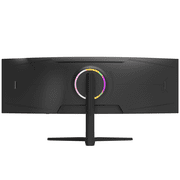 CRUA 49 Inch Ultra-Wide Curved Gaming Monitor | 120Hz | DQHD 5120x1440p | 1500R Curve | AMD FreeSync | Built-in Speakers | Wall Mount | HDMI & DP, Black