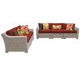 thumbnail image 1 of Ensemble de Meubles de Patio en Osier d'Extérieur 5 Pcs en Terracotta, 1 of 2