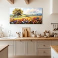 thumbnail image 3 of Tree Landscape Wall Art Print Country Wildflower Large Artwork Spring Colorful Scenery Painting for Living Room Bedroom Modern Rustic Farmhouse Decor - 29"x57", 3 of 7