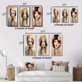thumbnail image 4 of Designart "Timeless Beauty in Vintage Portrait II" Woman Avant-Garde Framed Wall Art Set Of 3 - Pink Glam Frame Gallery Wall Set For Home Decor, 4 of 6