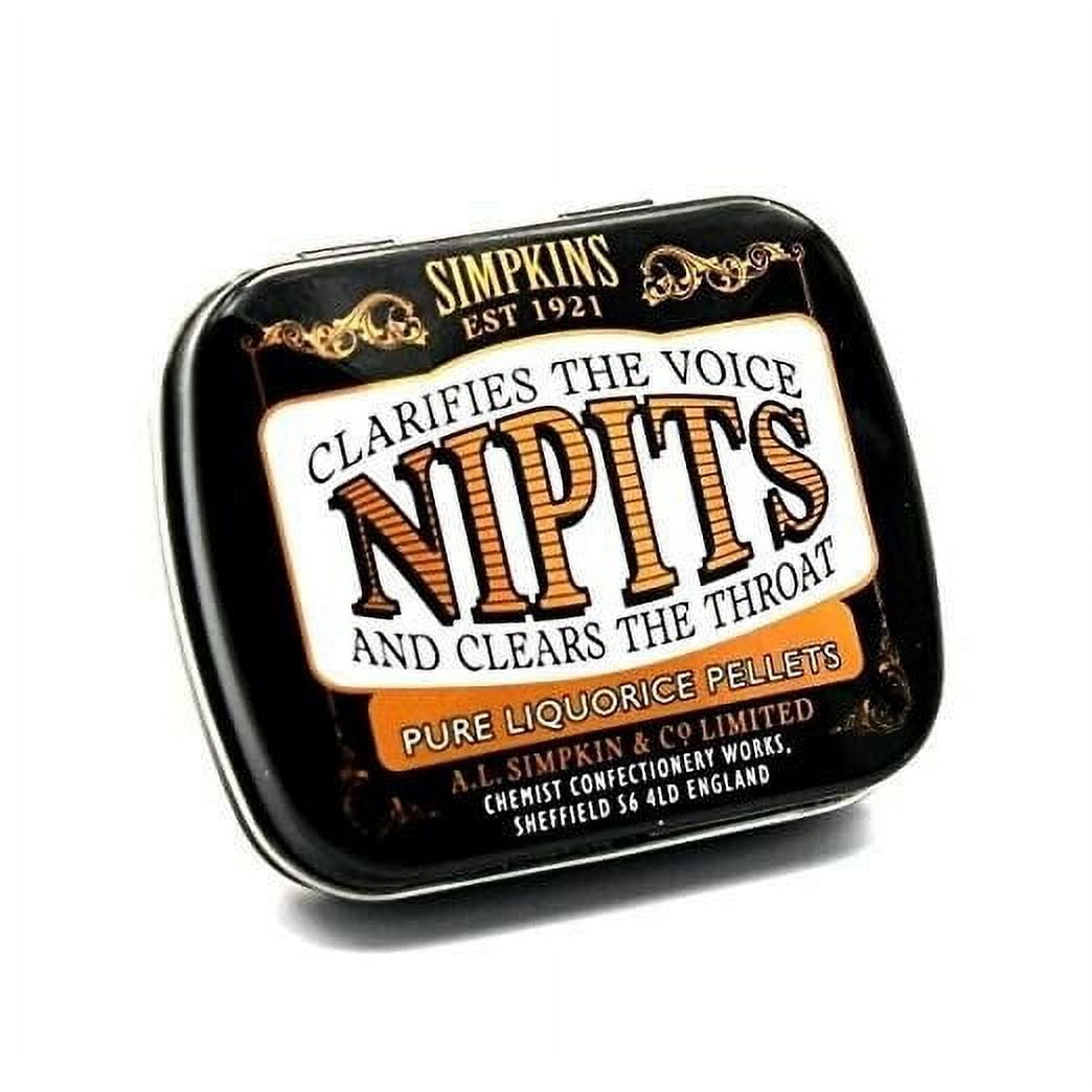 Simpkins Nipits Liquorice Pure 14g - 6 Pack - USA Seller - Ships Free