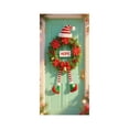 thumbnail image 2 of Fwttom Christmas Door Covers for Front Door, Christmas Front Door Cover with Wreath Design, Christmas Door Decorations for Holiday, Home Party Door & Wall Decoration, 2 of 7