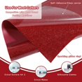 thumbnail image 4 of HAHDAXIA Red Glitter HTV Vinyl Roll,Super Shiny Red Glitter Heat Transfer Vinyl Rolls,Easy to Cut & Weed Glitter Iron on Vinyl for Shirts(10"x5ft,Red), 4 of 7