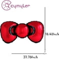 thumbnail image 3 of Cymylar Red Bowknot Foil Balloon,Baby Shower and Cat Birthday Party Supplies (3Pcs), 3 of 5