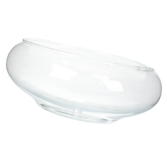 NICERIO Desktop Fish Tank Glass Bowl Transparent 1Set Office Decor