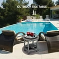 thumbnail image 2 of Nalone 2-Layer Outdoor Side Table, Outdoor Coffee Table HDPE Weather-Resistant Adirondack Deck Table Side Patio End Table for Living Room Bedroom, Outdoor Side Table Outside, Gray, 2 of 7