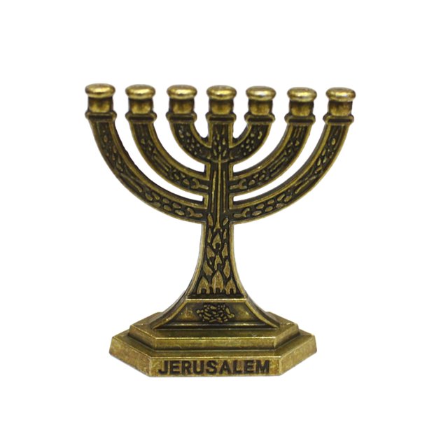 SIEYIO Traditional Menorah 7 Branch Jewish Candle Holder 12 Tribes of