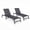 Black, variant on KAMEROUT Patio Chaise Lounge Chair Set of 2, Outdoor Lounge Chairs with 5-Position Adjustable Backrest for Poolside, Deck, Backyard