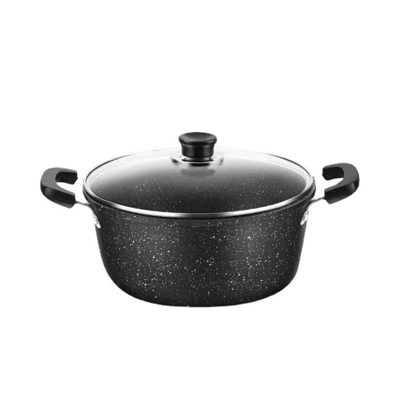 Non-Stick Kitchen Stockpot with Lid, Iron Soup Pot, Pot for Cooking, Cookware for Soups and Stews