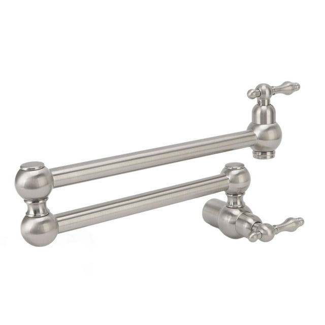 Swing Arm Kitchen Faucet, Scratch Resistance G1/2 Male Thread Size Stretchable Swing Arm Sink Faucet High Temperature Resistance For Home Brushed