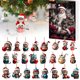 thumbnail image 3 of Calendario de Adviento de Navidad, caja sorpresa con cuenta regresiva para Navidad, lindo colgante de acrílico con forma de gato, decoración para árbol de Navidad, mochila colgante para coche, 3 of 5
