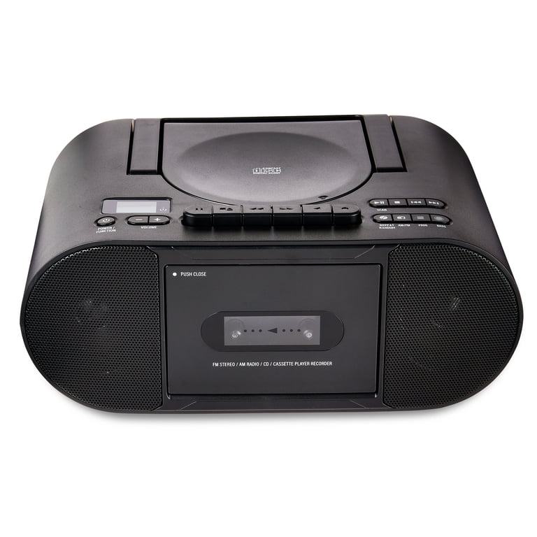 Free Shipping! Onn+ Portable CD Cassette Boombox with Free Shipping! Onn+ Portable CD Cassette Boombox with