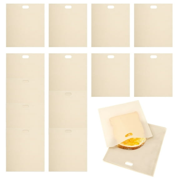 15Pcs Toastie Bag Heat Resistant Sandwich Toaster Bag Reusable Toastie Storage Easy to Use Dishwasher Safe for Baking Grilling