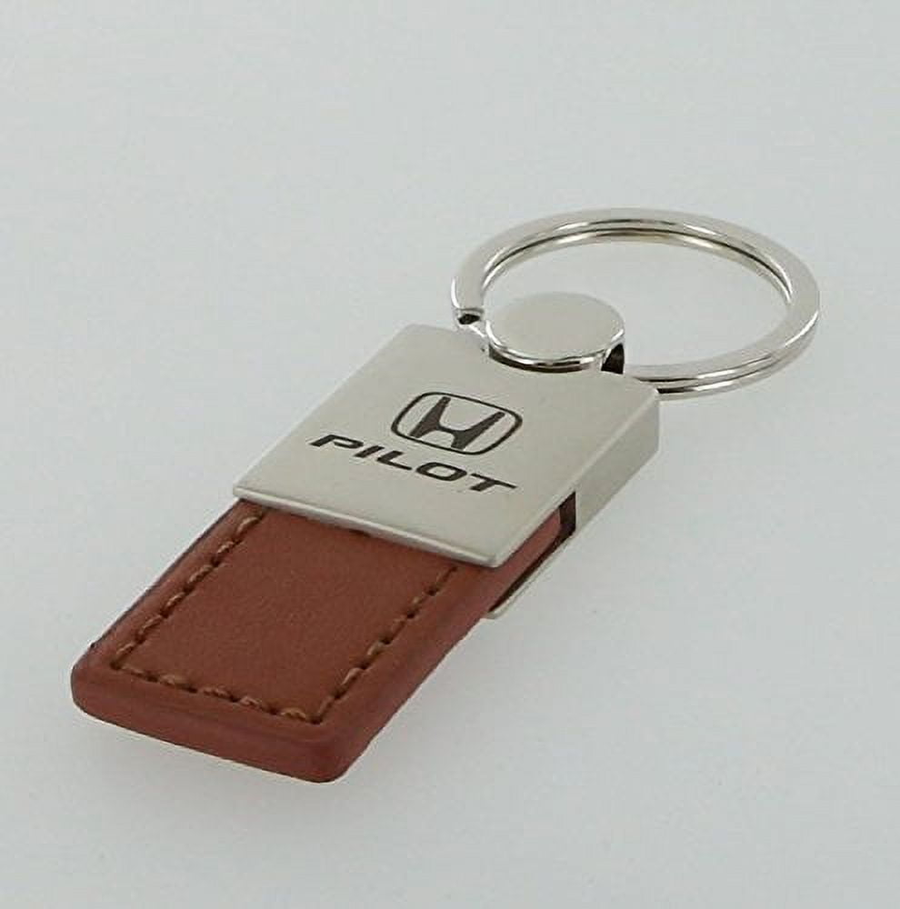 Honda Pilot Keychain & Keyring - Duo Premium Brown Leather