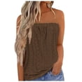thumbnail image 2 of Womens Strapless Bandeau Tank Top Casual Summer Sleeveless Tube Top Plus Size Going Out Top Sexy Camisole Top Cute Y2K Shirt, Limited Time Offer, Under 10 Dollars, 2 of 5